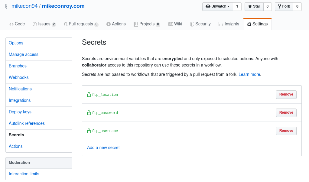 GitHub Secrets