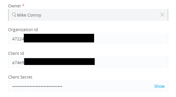 Anypoint Platform Organisation Information